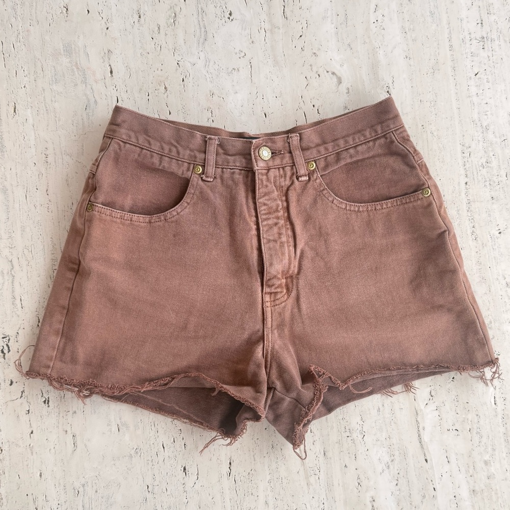 Vintage Brown Denim Shorts, size 8